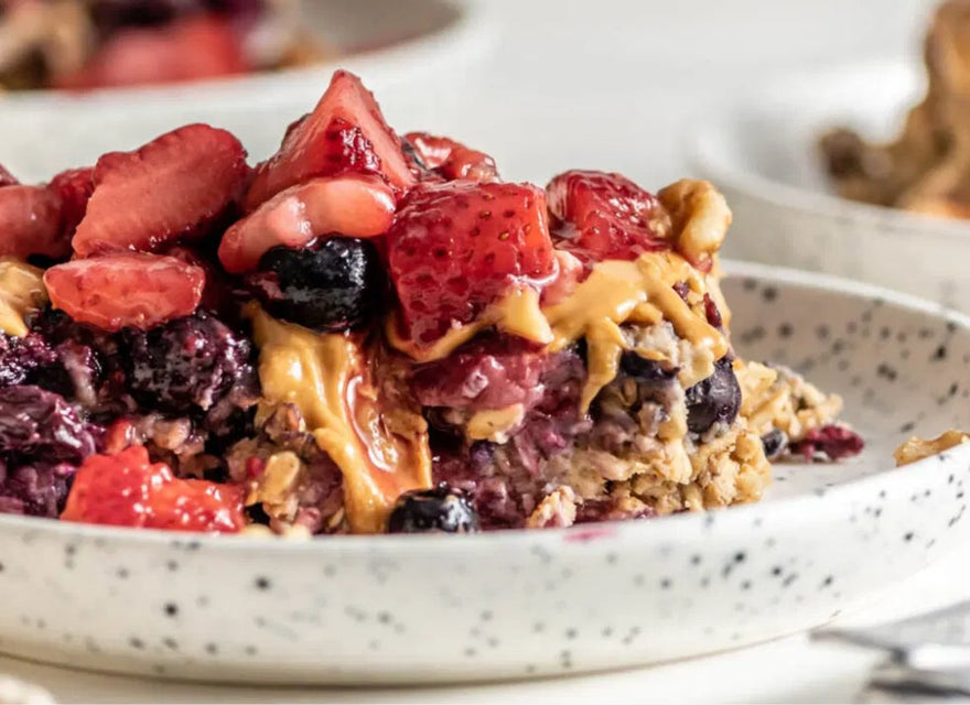 Baked Berry Protein Oatmeal