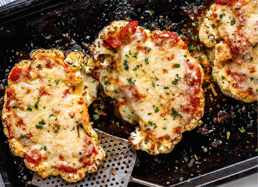 Baked Cauliflower Parmesan