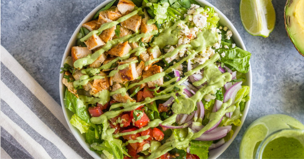 Chopped Chicken Salad With Creamy Avocado Lime Dressing