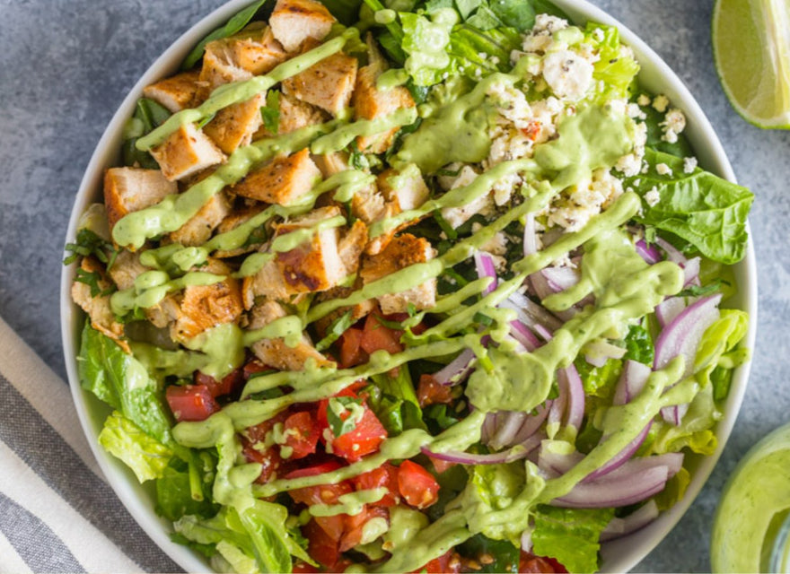 Chopped Chicken Salad With Creamy Avocado Lime Dressing