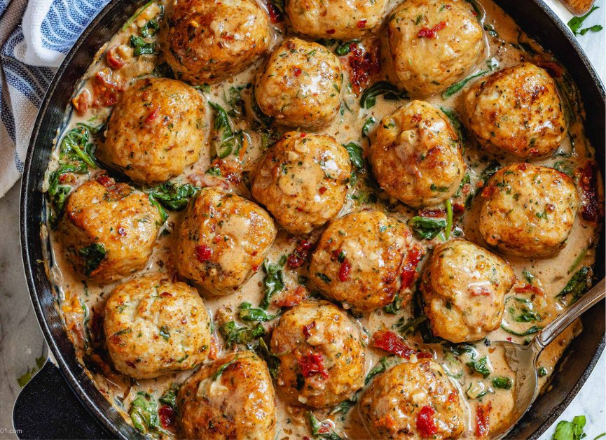 Creamy Spinach Turkey Meatballs - Body Complete Rx