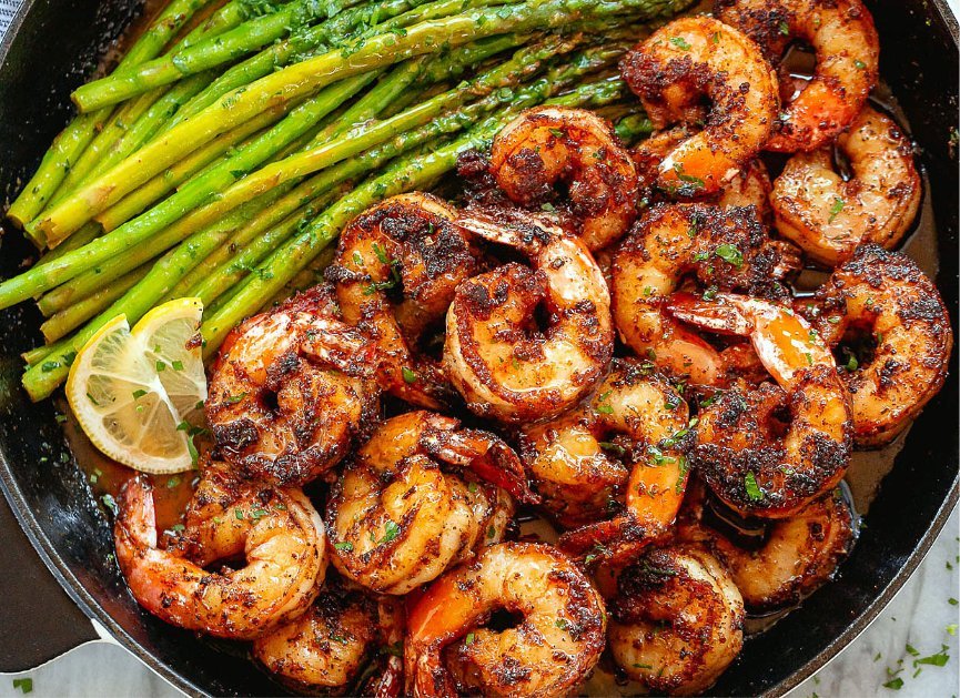 Easy Recipe: Blackened Shrimp and Asparagus Skillet