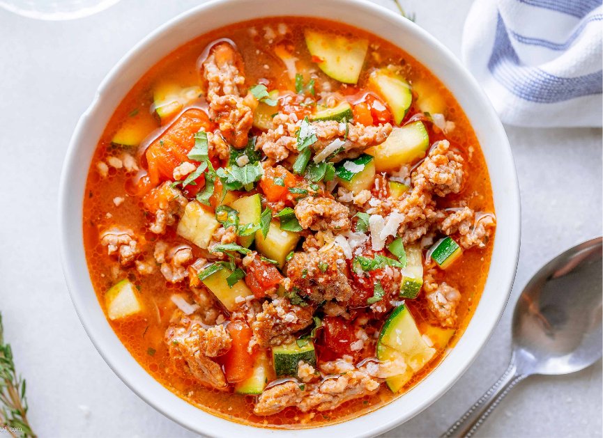 Italian Zucchini Sausage Soup