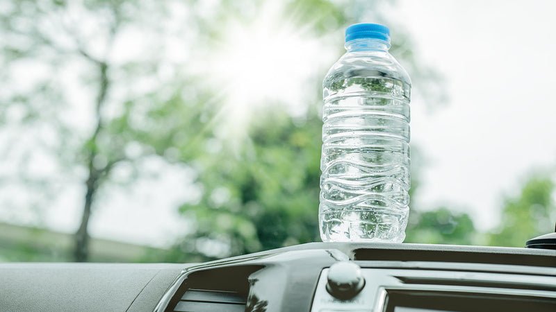 LEAVE YOUR BOTTLED WATER IN THE CAR? DRINK WITH CAUTION.