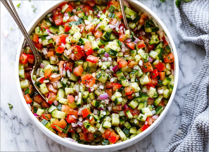 Mediterranean Salad with Cucumber, Tomato and Onion - Body Complete Rx