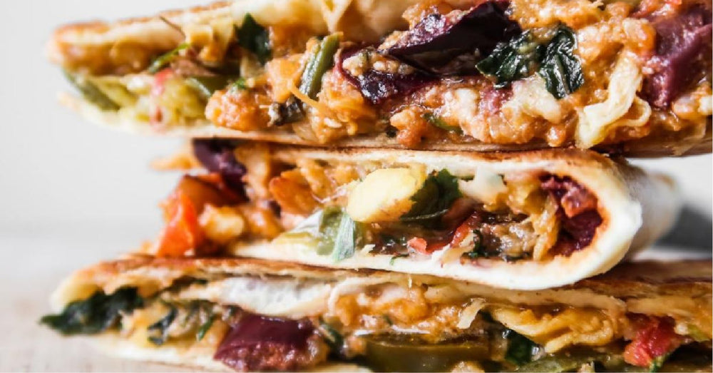 Spicy Chicken Quesadilla with Feta Cheese