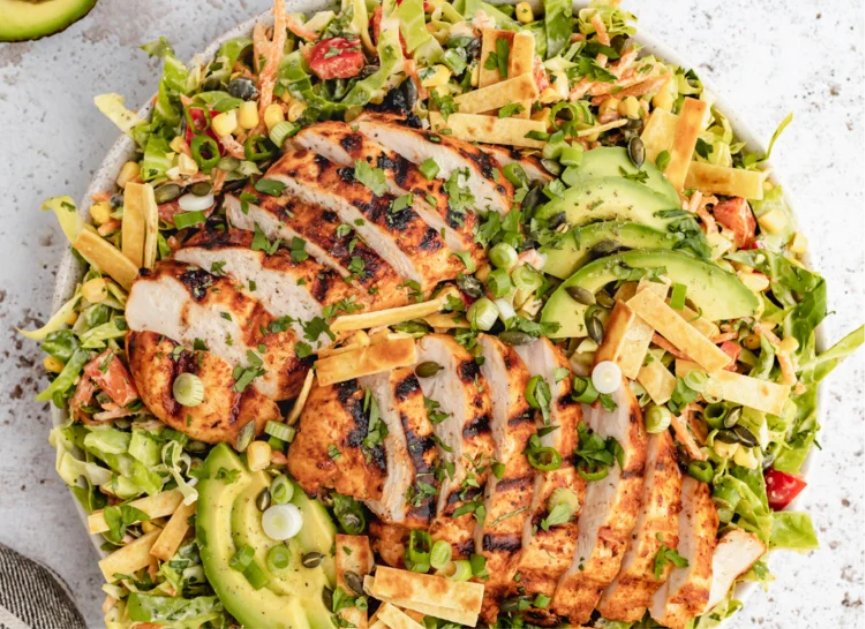 Spicy Ranch Chopped Chicken Cabbage Salad