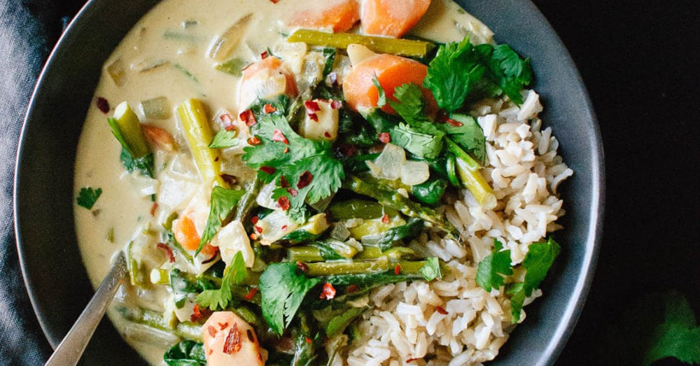 Thai Green Curry with Spring Vegetables