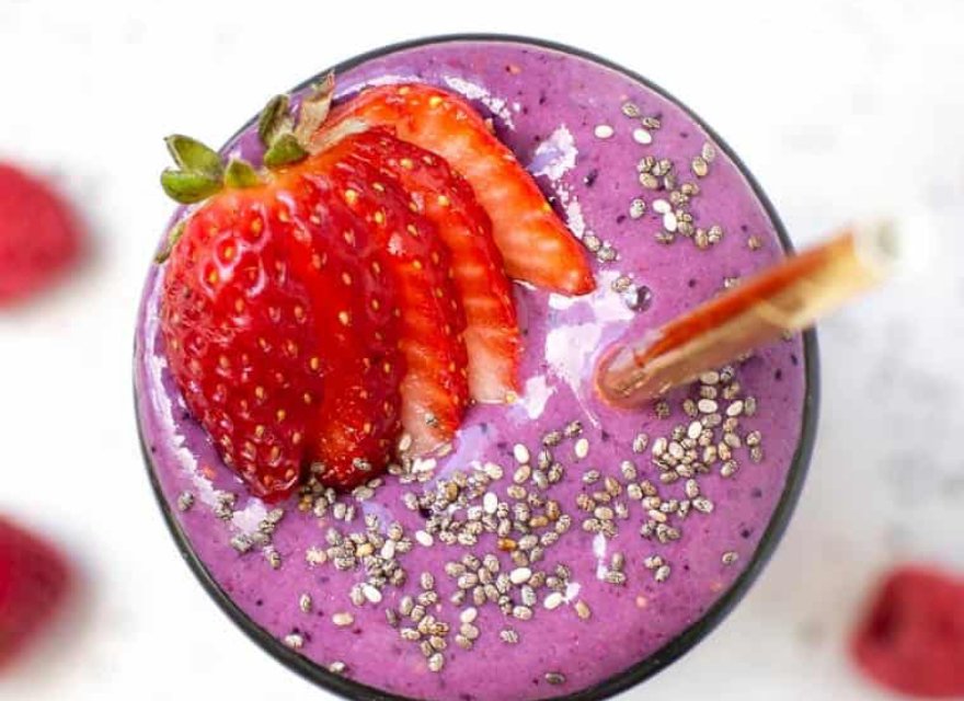 Vegan Triple Berry Protein Smoothie