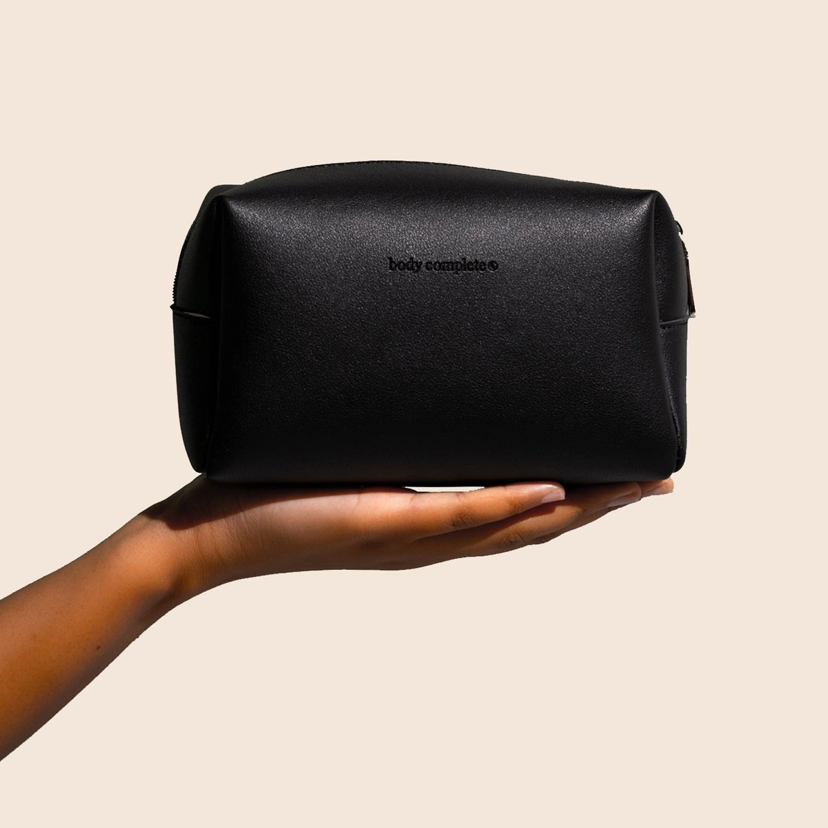 Image of Vegan Leather Toiletry Bag - Carry Your Supplements in Chic Style